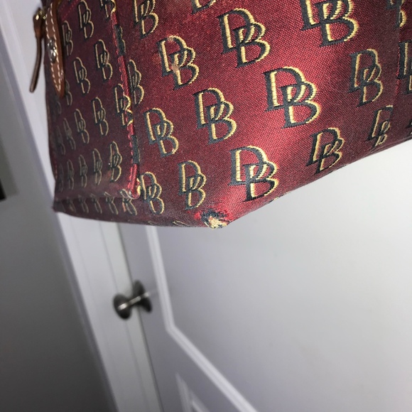Dooney & Bourke Vintage Red Canvas - Picture 7 of 10